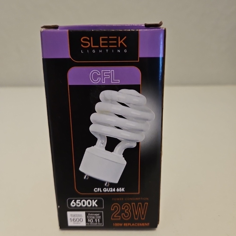 CFL Gu24 6500K T2 Spiral Base 2-Prong Warm White Light 100W Replacement - Single